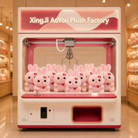 Vente en gros, Meilleure vente : Peluches lapin rose mignonnes avec pince à fleurs, 8 pouces, pour décoration de chambre et prix de jeux de grue