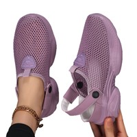 Chaussures de course classiques à semelle coussin d'air, respirantes, à semelle épaisse, pour l'été, le sport, le tennis, chaussures de marche en maille à bout rond pour femmes