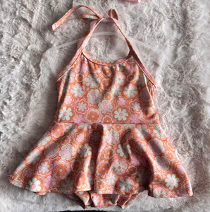 Tenue bohème personnalisée pour bébé fille W59 Cozy Summer |   Imprimé arc-en-ciel Daisy |   Ensemble deux pièces à fermeture par ceinture, softshell, séchage rapide - Product Image 5