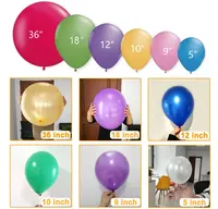 Оптовая продажа с фабрики, каучук, Детский Большой 5 9 12 дюймов воздушный шар, металлический перламутровый цветной латексный