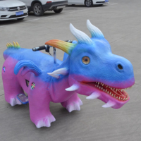 Scooter électrique animatronique dinosaure à monnayeur pour enfants, modèle CET Parc d'attractions, pour balades d'enfants
