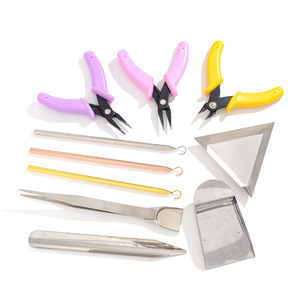 Diy Jewelry Making <b>Tools</b> Pliers Beading <b>Threading</b> Metal Plated Round Pointed Diagonal Cutting For Diy Middle Size - Product Image 1