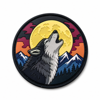 Patch en PVC souple 3D gaufré personnalisé de haute qualité avec logo, lavable, avec boucle auto-agrippante pour uniformes, vêtements et sacs