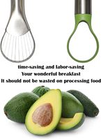 Avocadosnijder van roestvrij staal, 3-in-1 avocado-ontpitter, fruit- en groentegereedschap