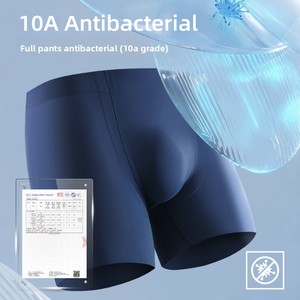 Ropa Interior Masculina de Nuevo Estilo, Calzoncillos Boxer Sin Costuras de Nailon Elástico con Bolsa Moldeada en 3D, Ropa Interior de Pierna Larga para <span class=keywords><strong>Hombre</strong></span> - Product Image 4