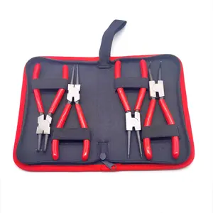 Factory Wholesale 4 pcs 7" 9" Circlips Pliers Set Snap Ring Pliers Set Tools Set Bag