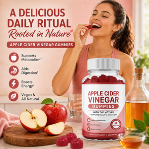 Gummies véganes biologiques au vinaigre de cidre de pomme et vitamine B pour l'immunité, la digestion, la détoxification et la purification - Non destiné aux nouveau-nés - 2 par dose (Certifié GMP) - Product Image 2