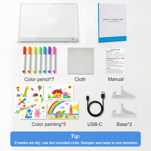 Pizarra Acrílica Cuadrada con Luz LED Regulable 2026, Pizarra de Borrado en Seco para Habitación Infantil, Decoración del Hogar, Pizarra de Notas LED con Colores para Niños - Product Image 5