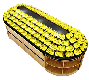 Tienda de supermercado al por menor, diseño de Metal de madera, producto tipo 3/<span class=keywords><strong>4</strong></span>/5 capas, elevador de plátano, soporte de exhibición, estante - Product Image 5