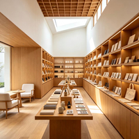 Présentoirs en bois pour supermarchés et magasins de détail, unités d'étagères modulaires avec tiroirs de rangement