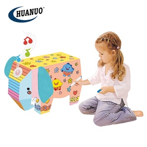 Jouet éducatif personnalisé peinture créative <span class=keywords><strong>3d</strong></span> maison en carton enfants doodle bricolage dessin - Product Image 1