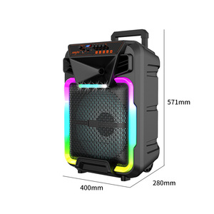 מכירת חיסול - רמקול חכם נייד 15 אינץ' עם תאורת RGB LED, עמיד למים, בעל עוצמת בס גבוהה, מתאים לשימוש חיצוני - Product Image 2