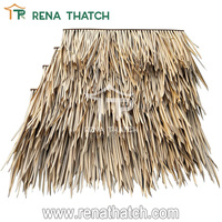 Chaume en bambou synthétique artificielle en plastique populaire tiki palmier chaume HDPE pour maison sur le toit