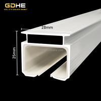 Rail de rideau en alliage d'aluminium OEM d'usine, forme en S, 15 pieds, longueur personnalisée, rail de rideau à plis ondulés avec curseur de rideau à plis en S