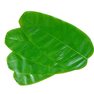Hojas verdes tropicales simuladas Hawaianas, hojas de plátano artificiales de tacto Real para tapete de mesa, decoración temática de playa y jungla - Product Image 6