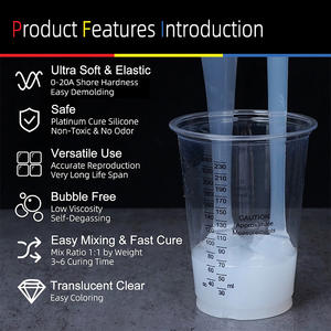 <span class=keywords><strong>Silicone</strong></span> transparent de qualité supérieure, à durcissement rapide, faible viscosité, écologique, de qualité alimentaire, résistant au vieillissement, résistant aux produits chimiques, très faible résistance - Product Image 2