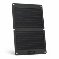 Panneau solaire pliable noir 20W, chargeur portable modèle US-S005, 23% d'efficacité élevée, ETFE avec sortie USB-C DC pour le camping en plein air