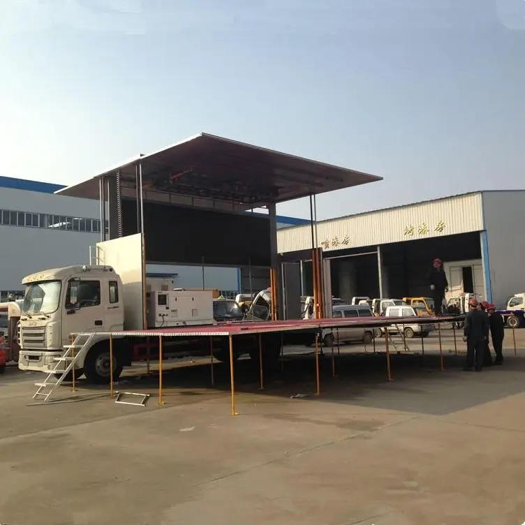 80m3 Китай JAC мобильный гидравлический сценический грузовик со светодиодным экраном