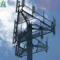 Torre Monopolo Galvanizada Rentable, Mástil Monopolo de Tubo Único para Soluciones de Estaciones Base de Comunicación Móvil