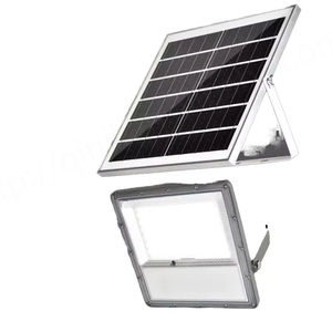 โคมไฟฟลัดไลท์พลังงานแสงอาทิตย์ LED ความสว่างสูง IP65 100W-6500K ตัวโคมไฟอลูมิเนียมกันน้ำสำหรับสวนกลางแจ้งได้รับการรับรอง SAA - Product Image 1