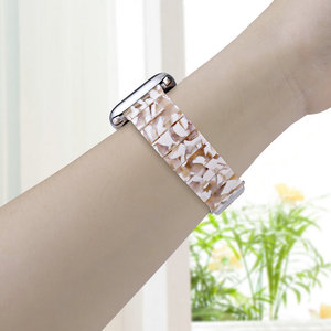 Correa de reloj curvada de resina de bambú para Apple Watch de 41 mm y 45 mm, estilo brazalete de moda, ancho de 20 mm - Product Image 1