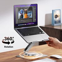 UGREEN Support d'ordinateur portable pour bureau Base rotative réglable à 360 ° compatible avec MacBook Pro Air Stand