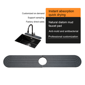 Tappetino per rubinetto per lavello da cucina Diatomite asciugatura rapida pietra lavello vassoio Super assorbente impedisce accumulo di umidità rubinetto paraspruzzi - Product Image 2