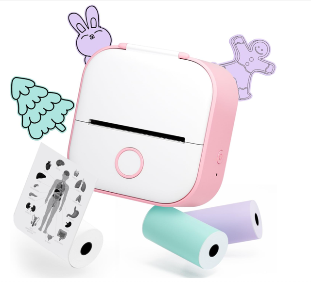 Phomemo T02 Mini Portable Printer Thermal Printer Sticker Printer for Student Studying Pocket Inkless Receipt