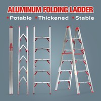 Échelle domestique multifonctionnelle pliable en aluminium, échelle à bâton, échelle en A, facile à transporter