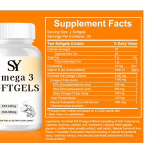 Cápsulas Blandas de Omega 3 de la Mejor Calidad con Ingredientes de Vitamina <span class=keywords><strong>D</strong></span>, Beneficios para la Salud de las Articulaciones y el Corazón para Mujeres y Hombres - Product Image 2