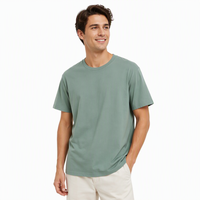 T-shirt personnalisé pour homme, col rond uni, manches courtes, t-shirt décontracté en coton, coupe décontractée, haut basique pour tous les jours, vêtement d'été