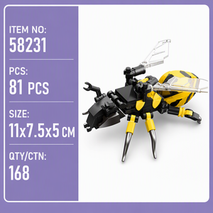 Modelo de Insecto Amarillo Personalizado, Mini Juguetes DIY para Niños, Juego de Bloques de Construcción con Abdomen Luminoso - Product Image 6