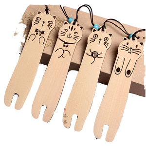 Students' Choice Eco-Friendly Rosewood Cat-Shaped Bookmark Unique Design Wooden Stationery for Learning Promotional Bookmarks