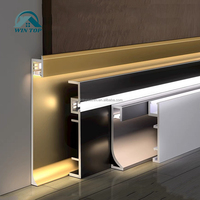 Plinthe lumineuse LED en aluminium avec éclairage LED intégré, profil en alliage d'aluminium pour plinthe lumineuse LED