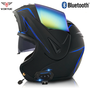 Casque de <span class=keywords><strong>moto</strong></span> rabattable classique en ABS approuvé par VIRTUE DOT - Visière intégrée en option - Product Image 6