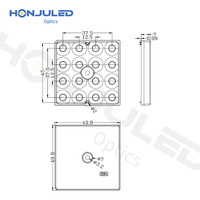 Lentille optique LED extérieure en matériau PC HONJU, indice de protection IP65, angle de faisceau de 15 degrés, garantie de 2 ans pour projecteur, lampe de rue