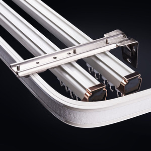IKSUN Home Hotel Heavy Duty Silent <b>Curtain</b> Rail Rod Ripple Fold Aluminium Alloy <b>Curtain</b> Track With Double Bracket Runners - Product Image 3