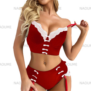 Venta caliente Navidad Sexy ropa interior traje terciopelo uniforme seducción tamaño grande señora gorda mujer Sexy ropa interior juguetes sexuales para mujeres - Product Image 6