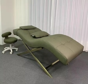 Luxury Design Custom <b>Folding</b> Portable Salon Recliner Black Lash Bed Curved Eyelash Facial Massage Beds Spa Beauty Bed - Product Image 5