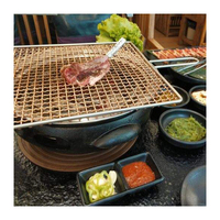 Pinnovo commercial extérieur coréen table de table en fonte barbecue grils à charbon barbecue poêle pour restaurant portable camping grill