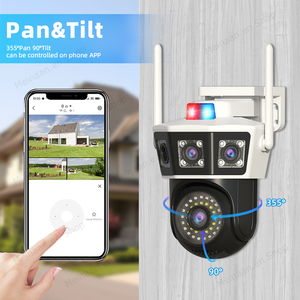 Новое поступление, Водонепроницаемая беспроводная Wi-Fi 6 Мп, с тремя линзами, IP-камера PTZ, 360 4K, приложение, приложение, CCTV, уличная Wi-Fi камера безопасности - Product Image 3