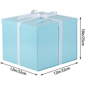 <b>Large</b> <b>gift</b> <b>box</b> with lid, blue <b>gift</b> <b>box</b>, customizable <b>gift</b> packaging for birthdays, Valentine's Day, Christmas, anniversaries - Product Image 2