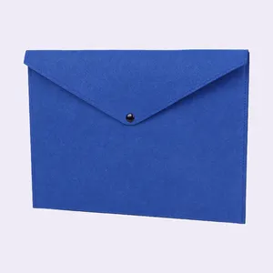 Manufacturer Custom Felt Document Cover A4 Pocket Bag Logo Print With Locker