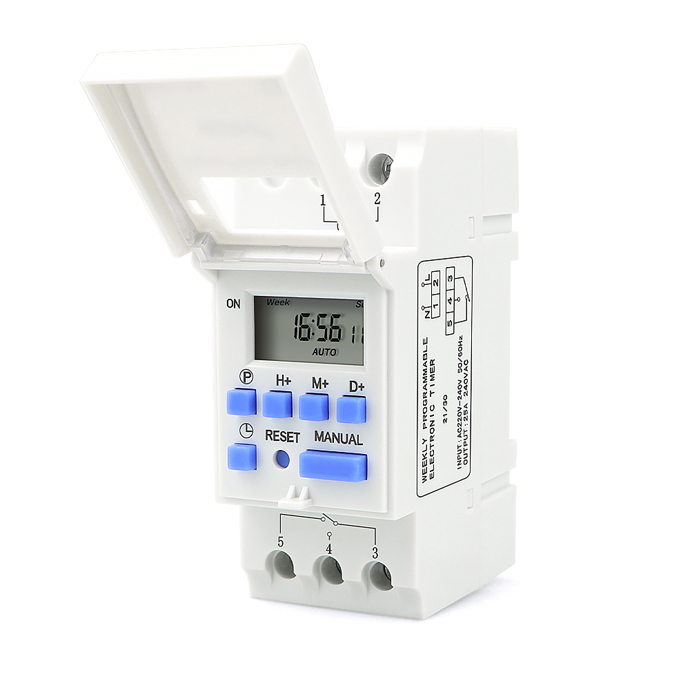 BERM-Temporizador digital programable THC15A, interruptor de control de tiempo de microordenador de 220V, 25A, precio de fábrica semanal o diario