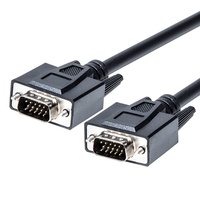 Kabel Data HDPE 3-baris 15-pin DB15 Male-to-Male Berlapis Timah Tembaga Murni dengan Perisai Ganda untuk Kabel Serial Industri