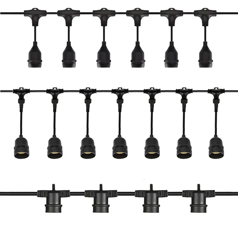 E27 LED außenbereich wasserdichter Verbinder Verschlusssteckschlüssel mit Leitung Lichtstring gewindetes Lampenhalter-Schnur für Drachenfrucht-Anbaumlampe