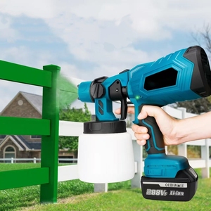 <span class=keywords><strong>Pistolet</strong></span> de peinture électrique JimBon 600W 700W à aspiration par gravité avec godet de 1200ML pour véhicules, voitures, bois et clôtures 650 800W - Product Image 3