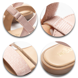 <span class=keywords><strong>Sandali</strong></span> Estivi per Bambine con Cinturino Posteriore Regolabile, Tomaia in PU, Suola Intermedia in TPR, Leggeri, Antiscivolo, con Catena di Diamanti per la <span class=keywords><strong>Spiaggia</strong></span> - Product Image 3