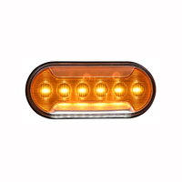 Feu de gabarit et de positionnement ovale LED de 4,5 x 2 pouces avec éclairage au sol pour remorque et camion, conforme SAE/DOT/FMVSS108