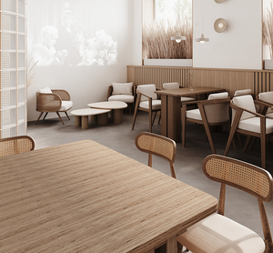 Sang Trọng Bàn Ăn Đặt 4 Ghế Bằng Gỗ Đồ Nội Thất Nhà Hàng Bàn Ăn Và Ghế Đặt Cho Khách Sạn Nhà Hàng Cafa - Product Image 6